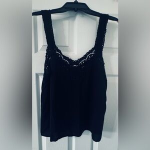 Chic Black Lace Women's Tank Top